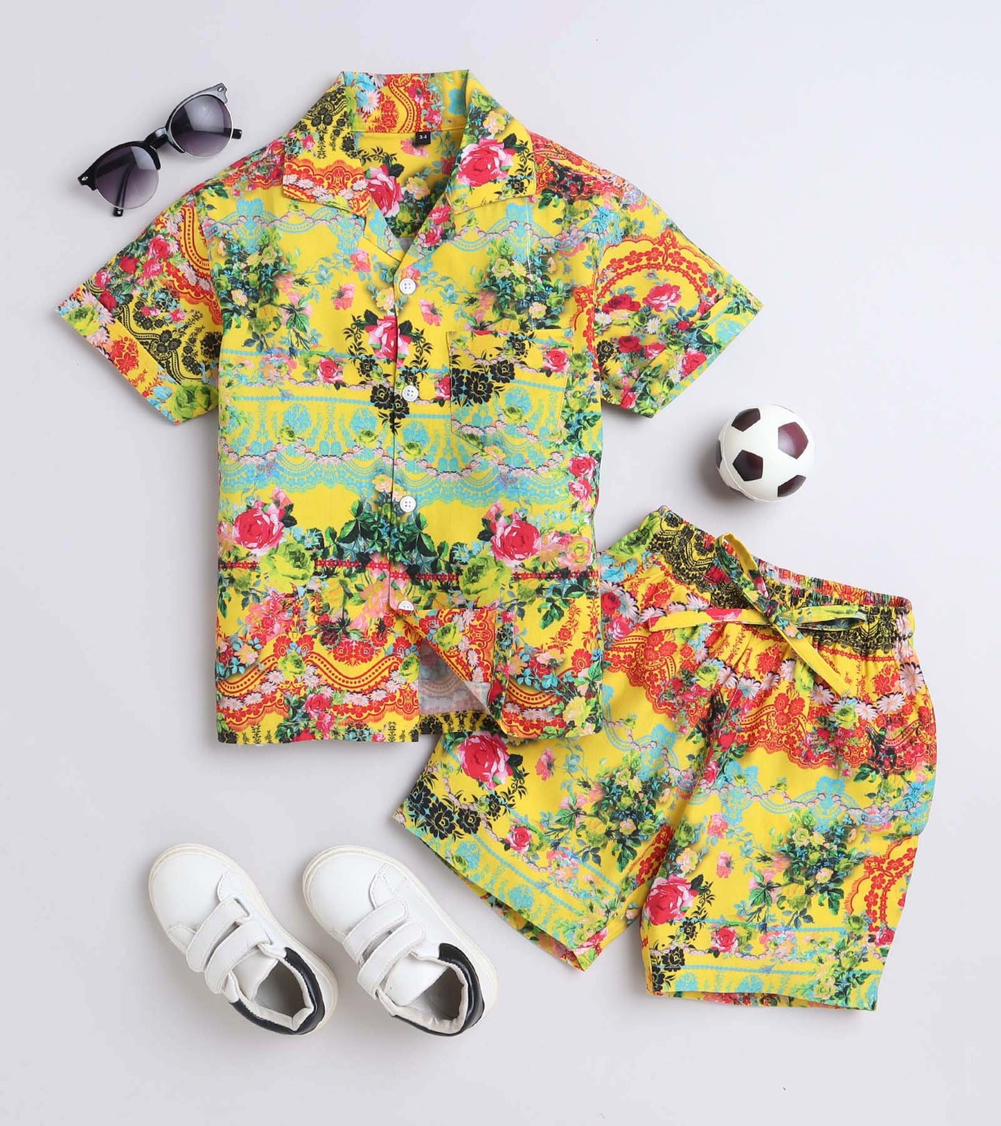 French Sunshine Printed Boys Co ord Set