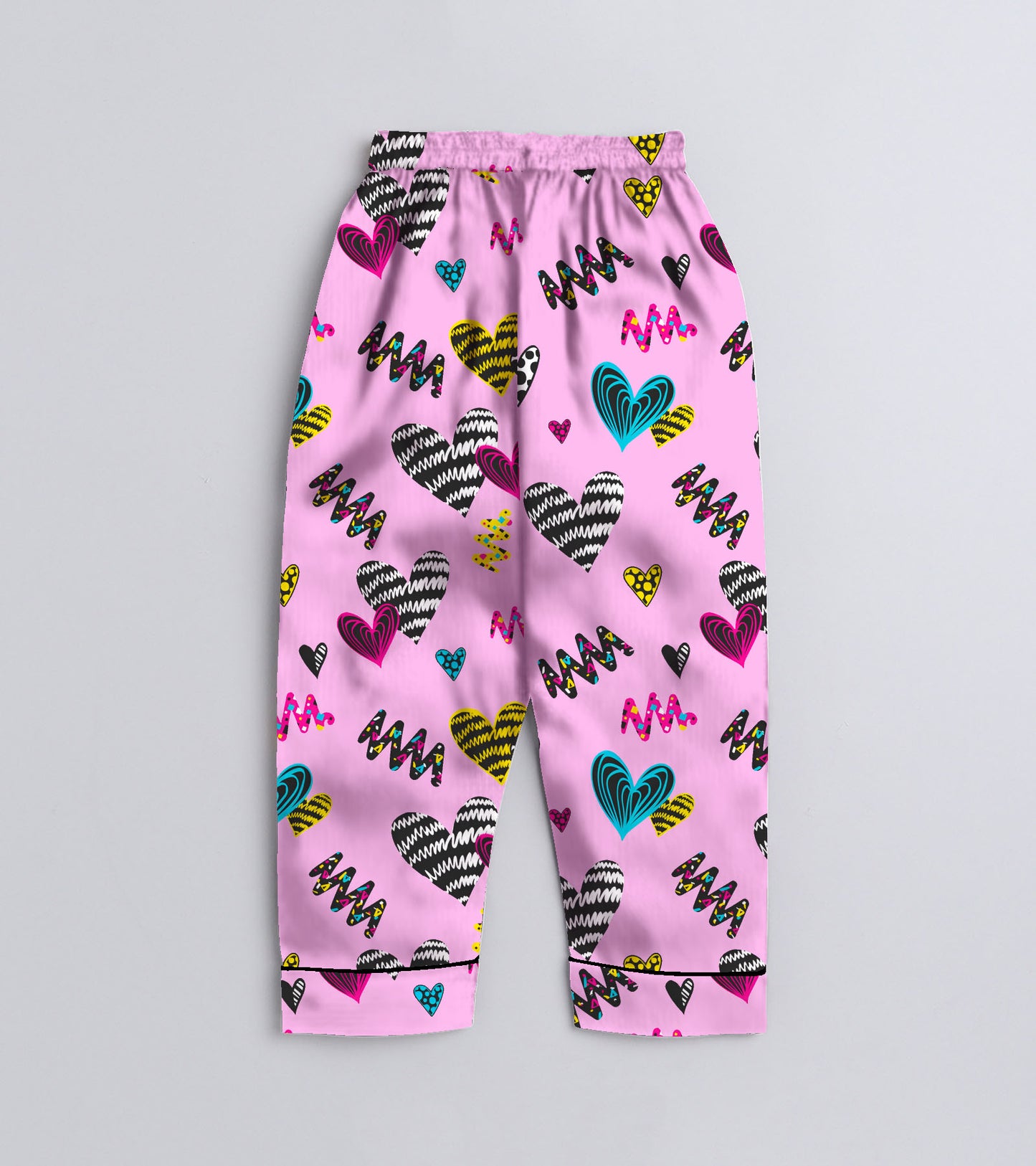 Friends Love Printed Girls Pure Cotton Nightsuit Set