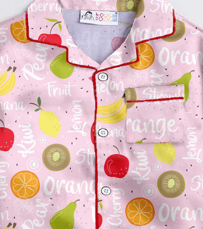 Fruits Printed Nightsuit Set