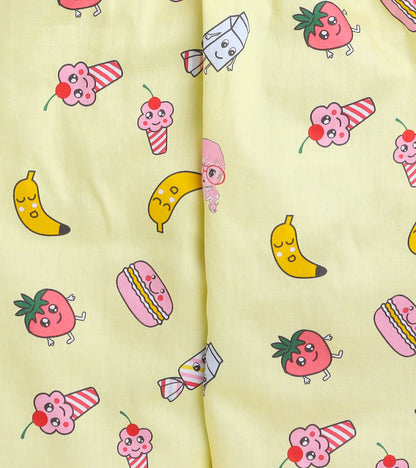Fruity Printed Girls Night Suit Set