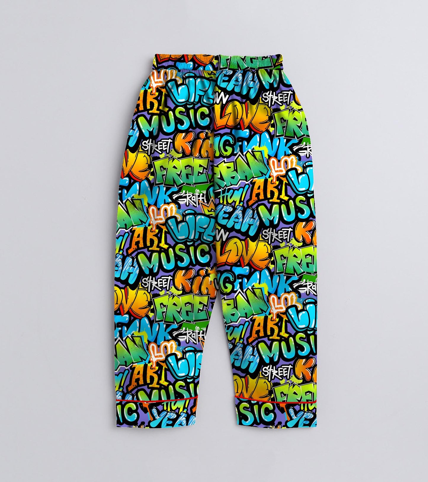 Fun Writting Cotton Printed Nightsuit Set