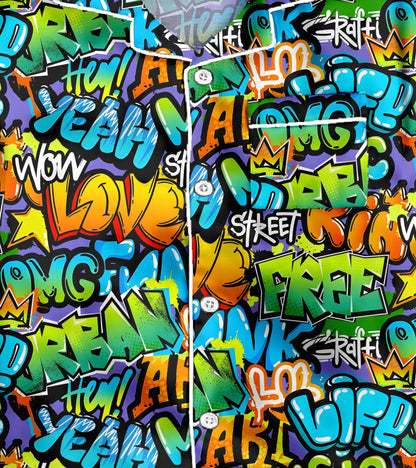 Fun Writting Cotton Printed Nightsuit Set