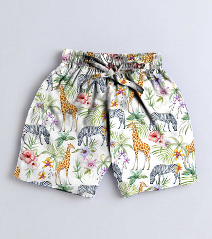 Giraffe Printed Boys Co ord Set