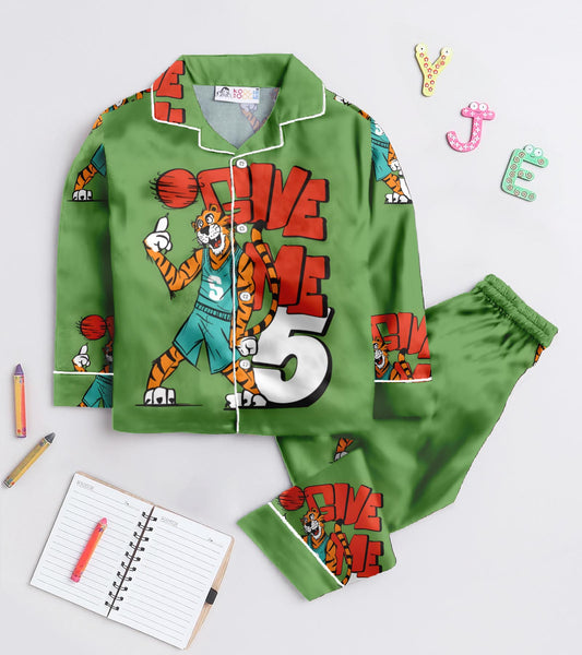 GiveUP Pure Cotton Printed Nightsuit Set