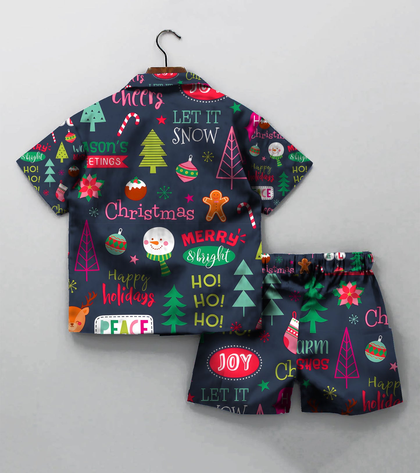 Ho Ho Ho Christmas Printed Boys Co ord Set