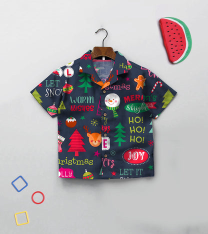 Ho Ho Ho Christmas Printed Boys Co ord Set