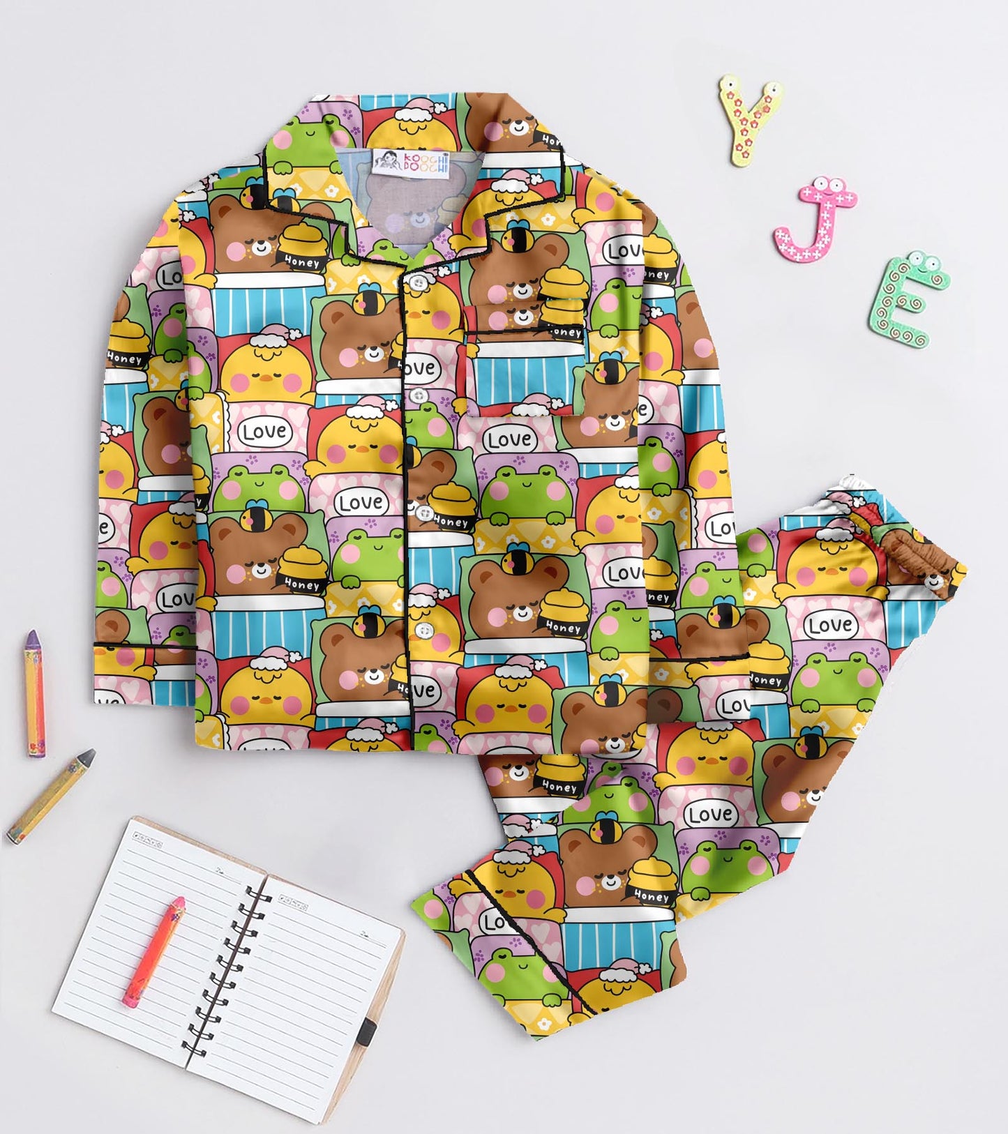 Honey Love  Cotton Printed Nightsuit Set