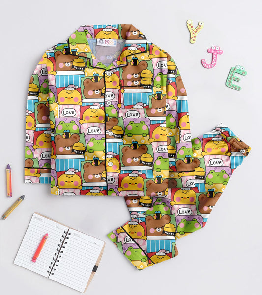 Honey Love  Cotton Printed Nightsuit Set