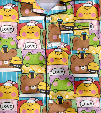 Honey Love  Cotton Printed Nightsuit Set