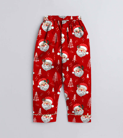 Hye Santa  Pattern Pure Cotton Christmas Printed Nightsuit Set