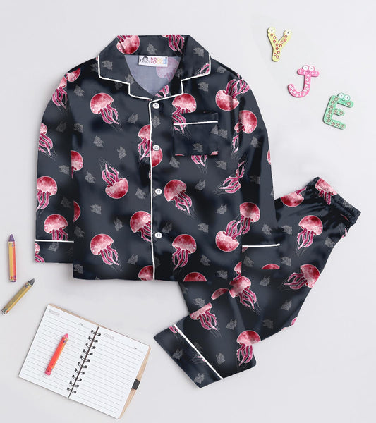 Jellyfish Pure Cotton Printed Nightsuit Set