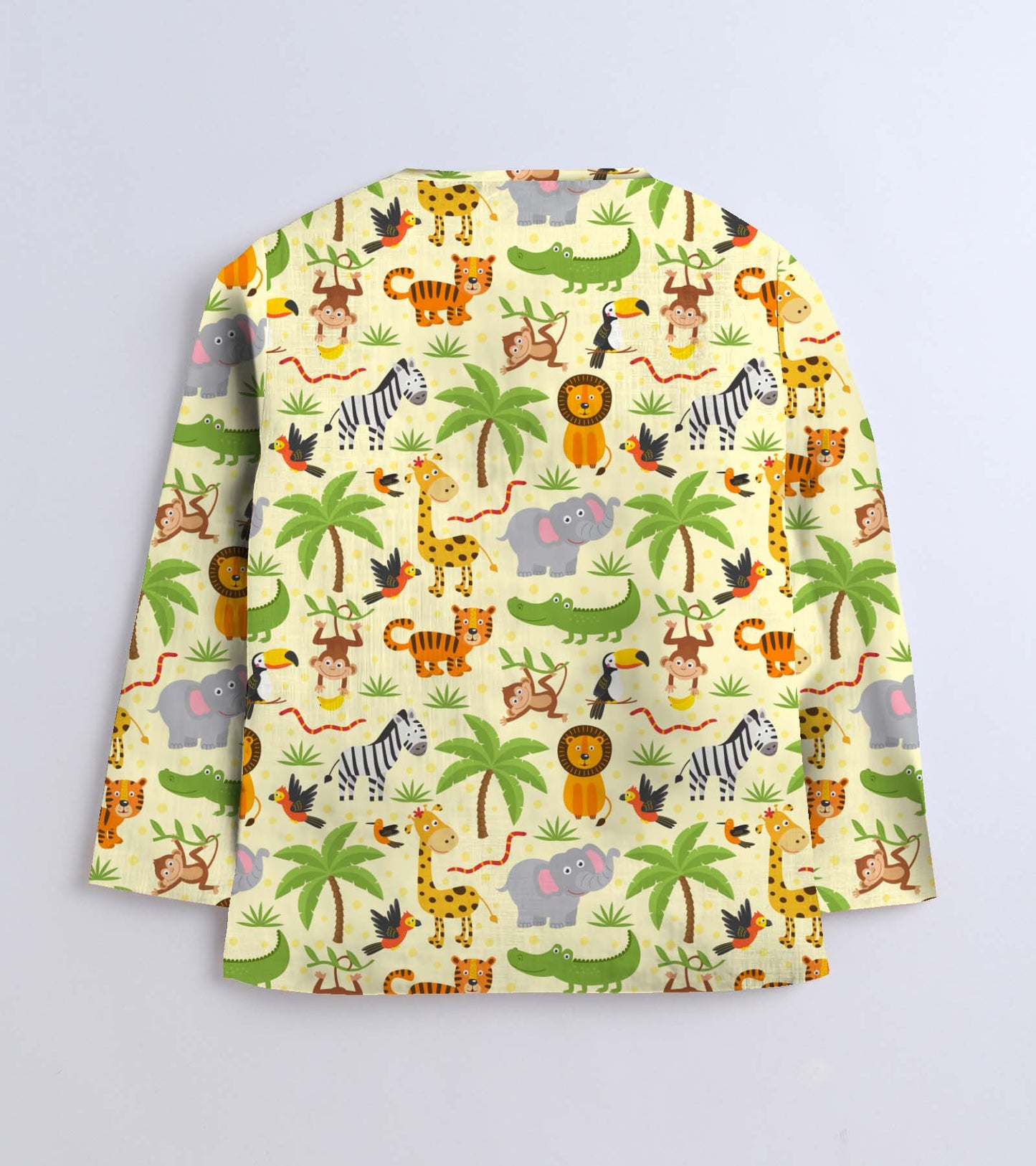 Jungle Animal Playing Printed Pyjama Kurta Set