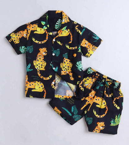 Leopard Printed Boys Co ord Set