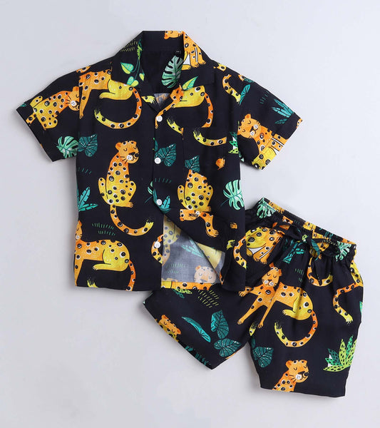Leopard Printed Boys Co ord Set