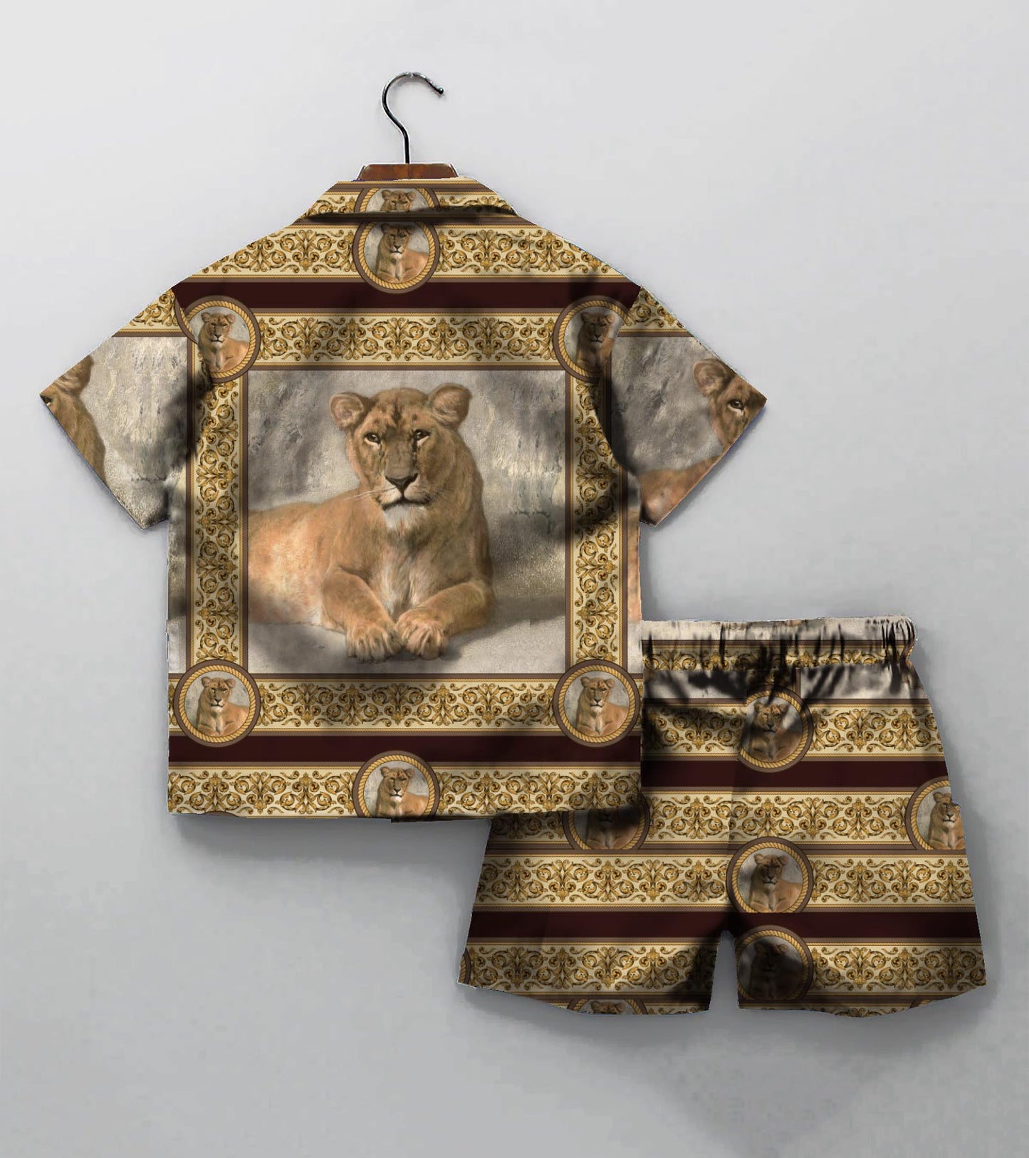 Lion Printed Boys Co ord Set