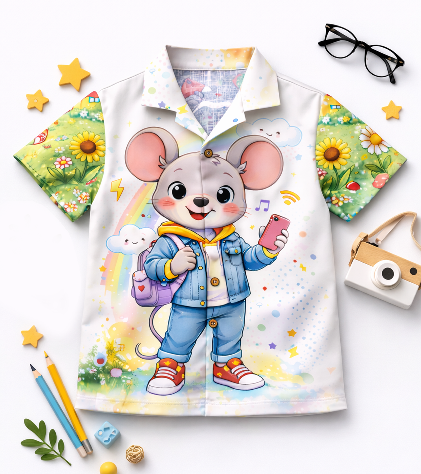 Little Explorer Mouse  Printed kids Co ord Set