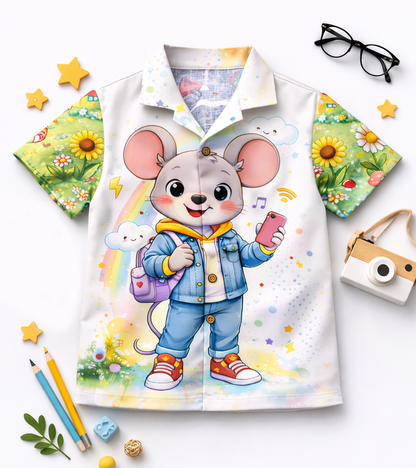 Little Explorer Mouse  Printed kids Co ord Set