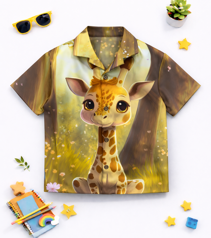 Little Safari Explorer Giraffe Printed kids Co ord Set