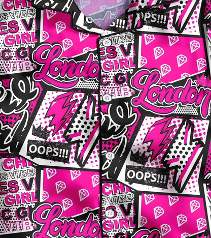 London Printed Girls Pure Cotton Nightsuit Set