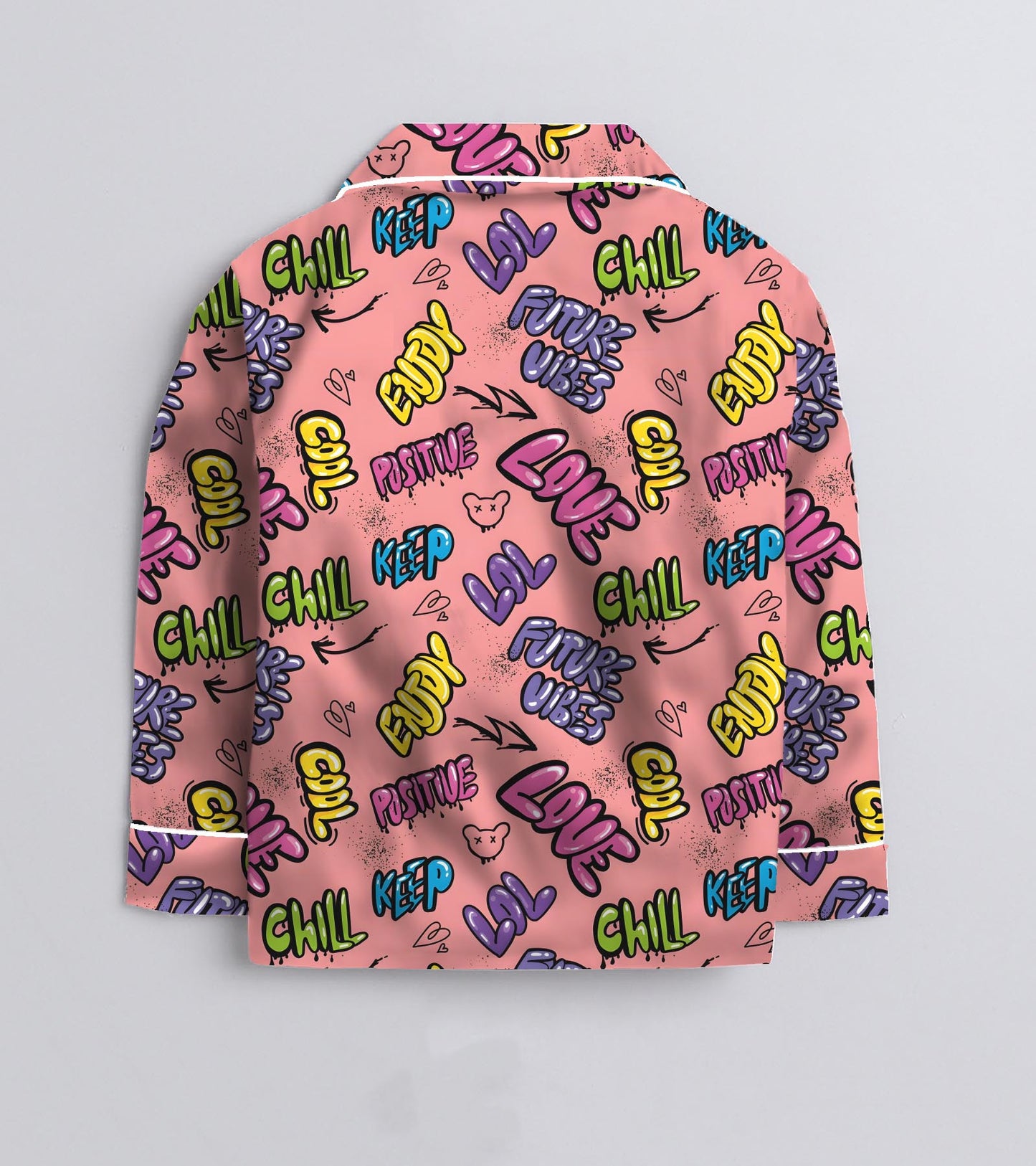 Love Chill Printed Girls Pure Cotton Nightsuit Set