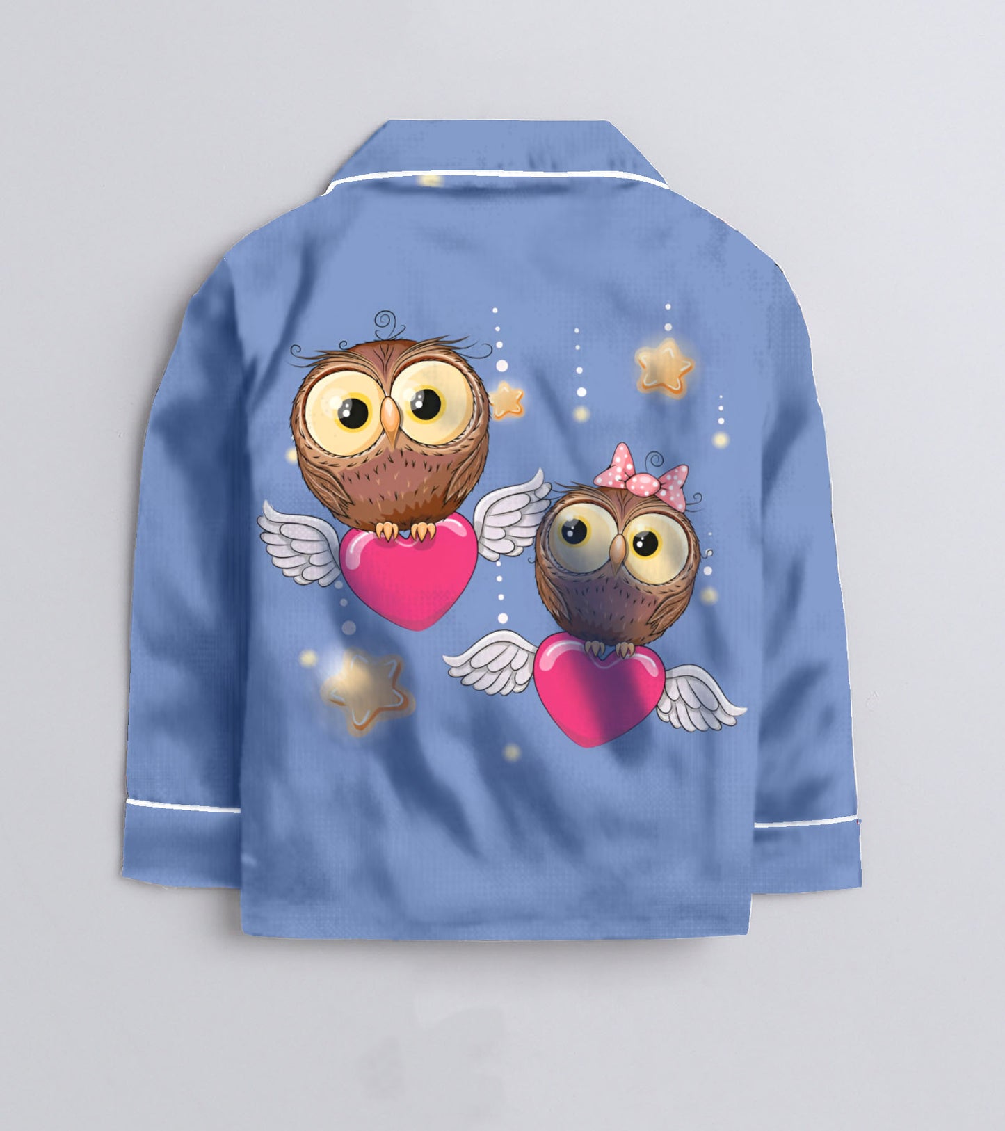 Love Printed Girls Pure Cotton Nightsuit Set