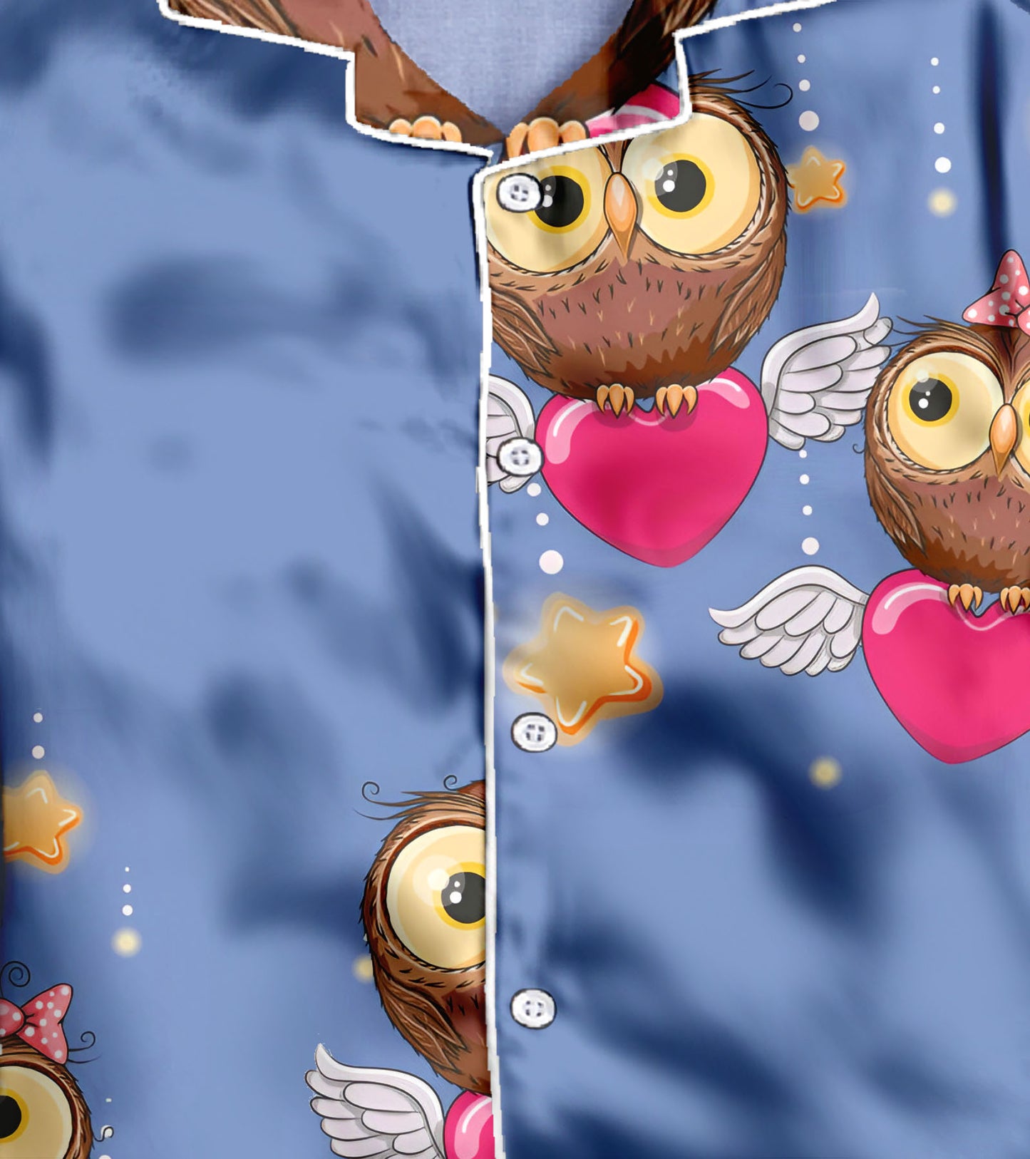 Love Printed Girls Pure Cotton Nightsuit Set