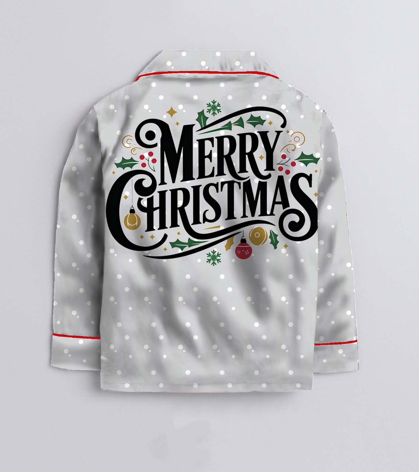 Merry Christmas Gift Pure Cotton Christmas Printed Nightsuit Set