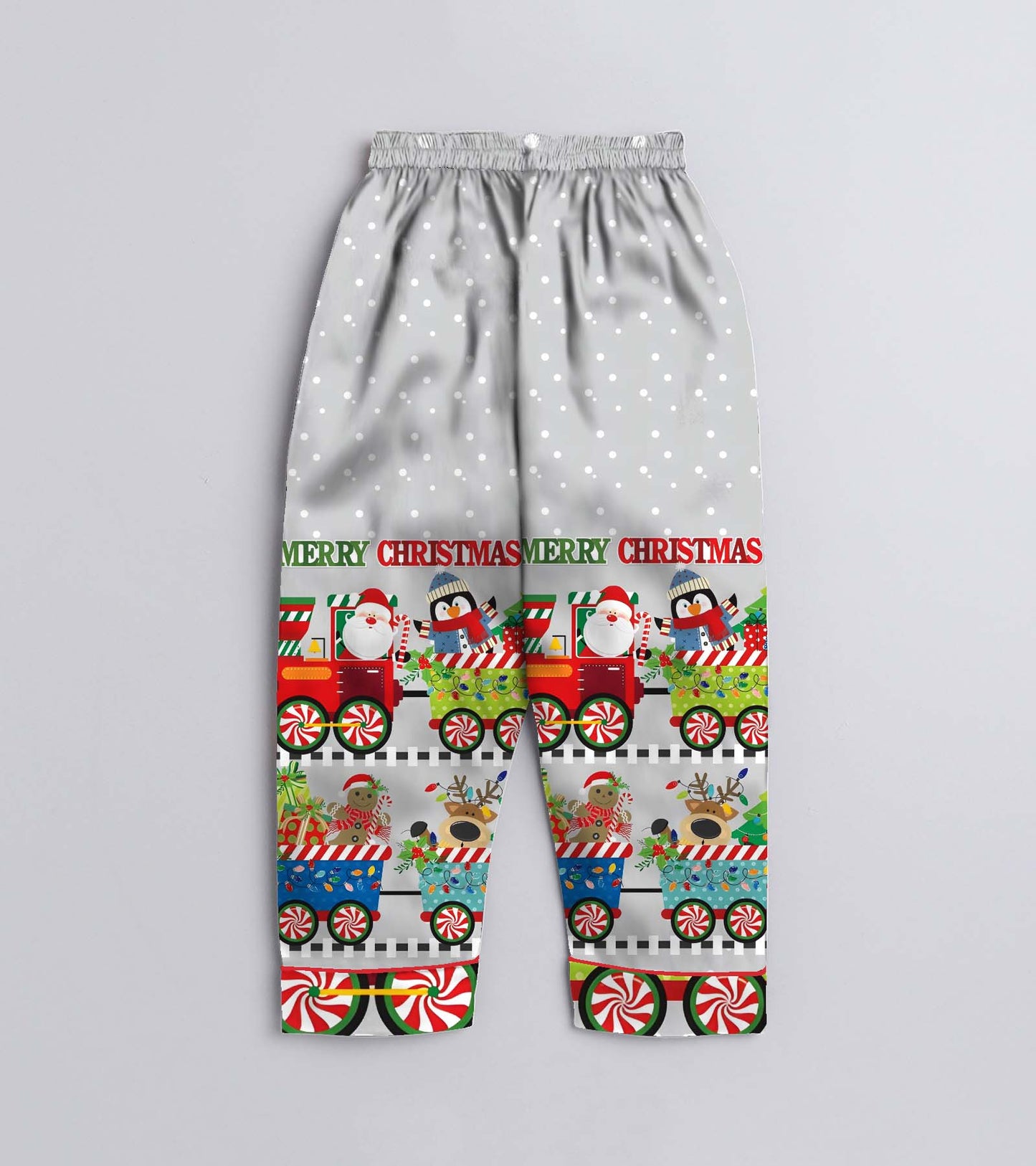 Merry Christmas Gift Pure Cotton Christmas Printed Nightsuit Set