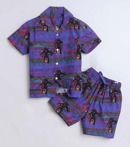 Messy Sassy Printed Boys Co ord Set