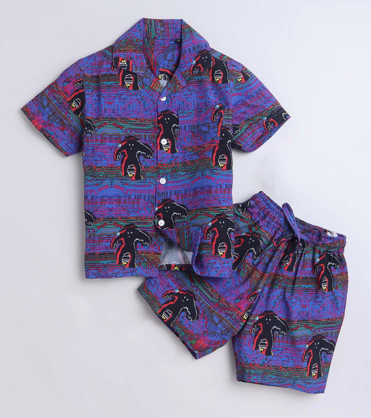Messy Sassy Printed Boys Co ord Set