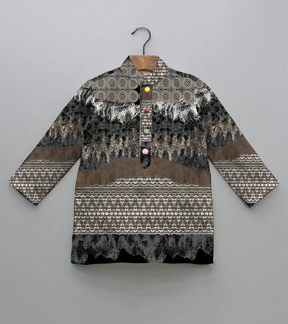 Monarchy Printed Pure Cotton Kurta And Pyjama