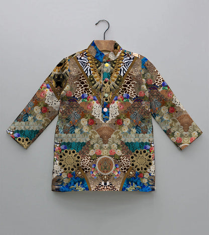 Multi Design Printed Pure Cotton Kurta And Pyjama