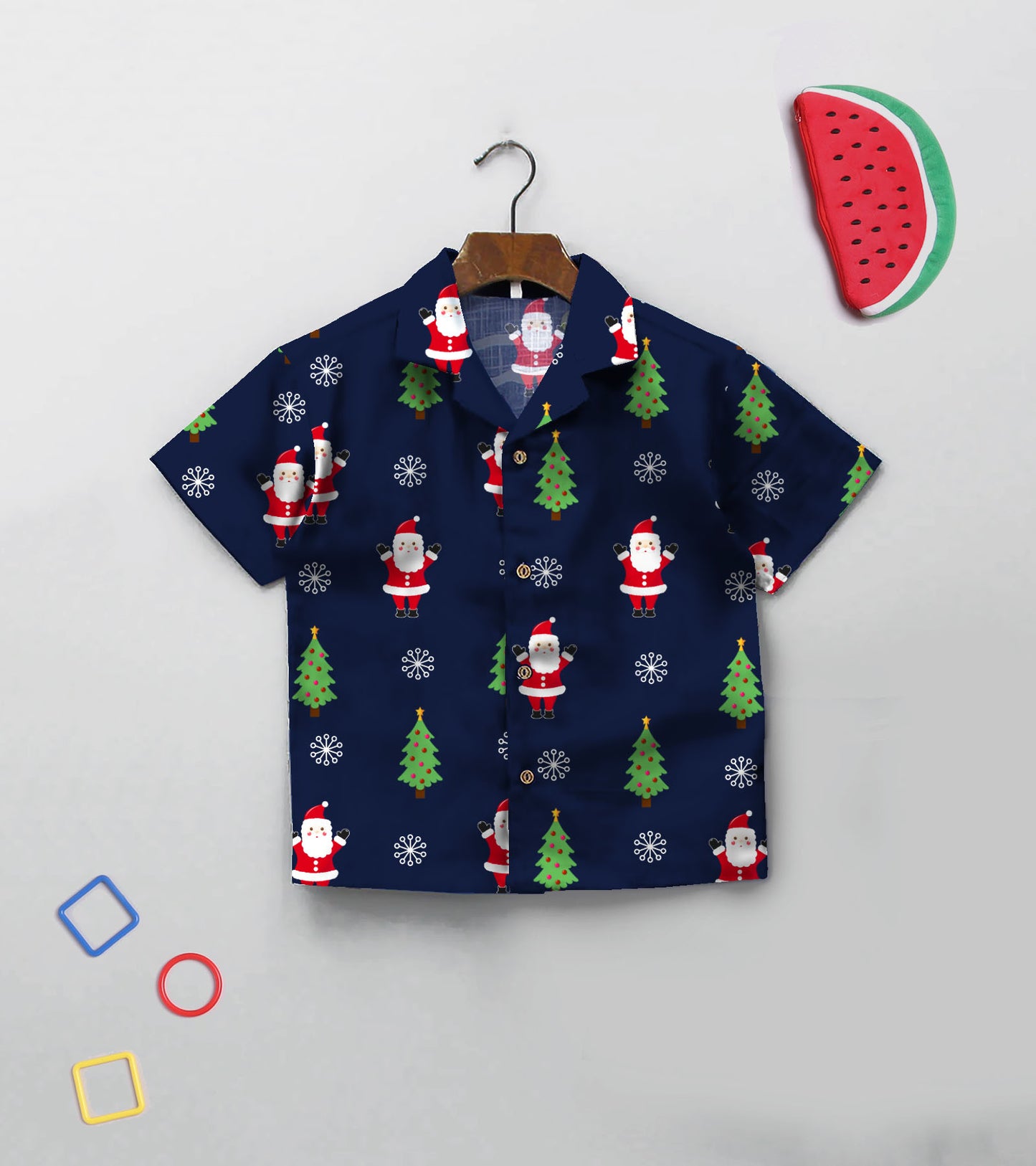 Nevy Christmas  Printed Boys Co ord Set