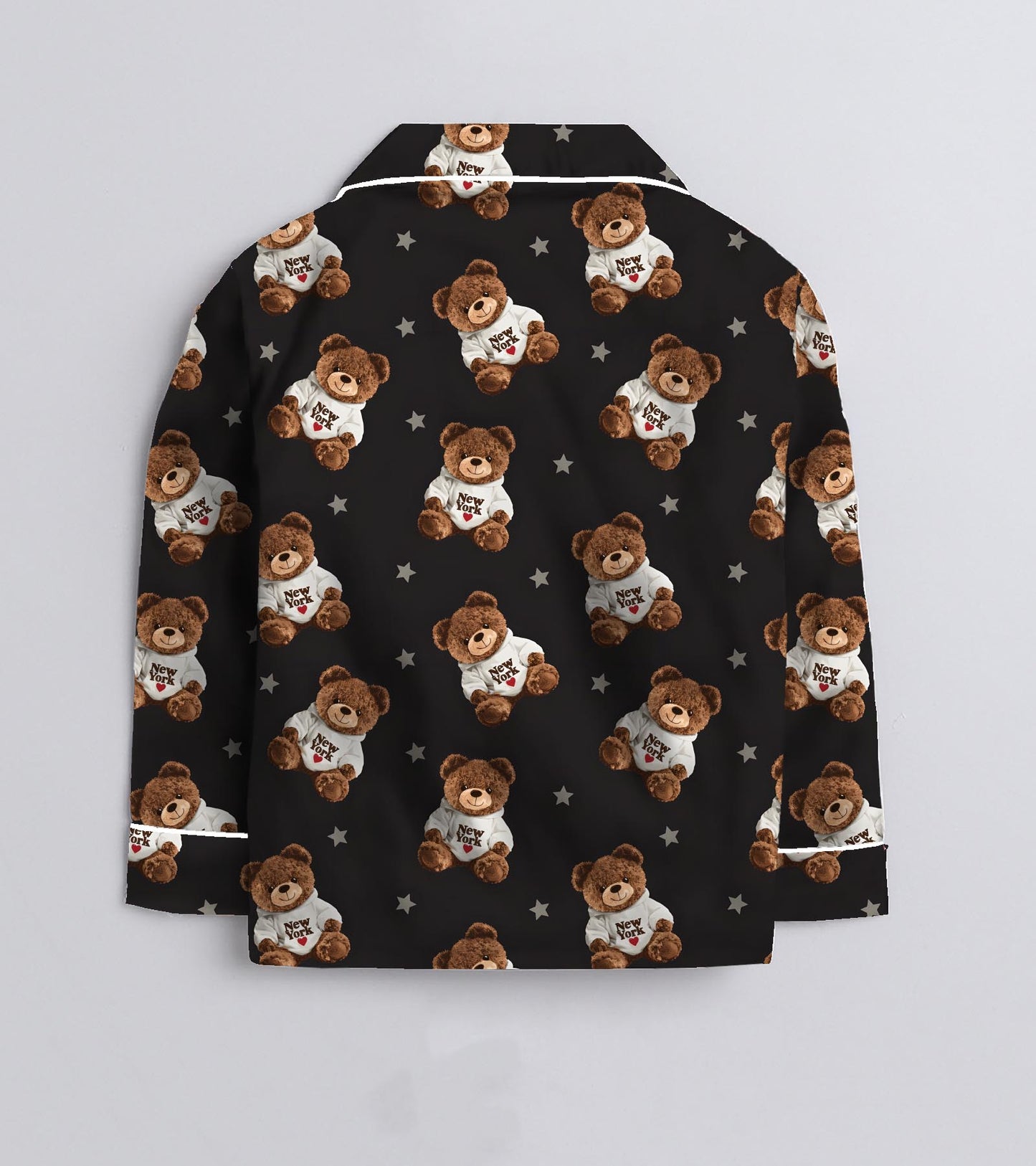 New York Teddy Bear Pure Cotton Printed Nightsuit Set