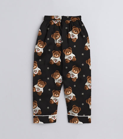 New York Teddy Bear Pure Cotton Printed Nightsuit Set