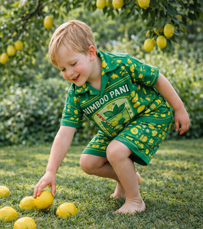 Nimboo Pani Summer Vibes Pure Cotton Co-ord Set For Boys