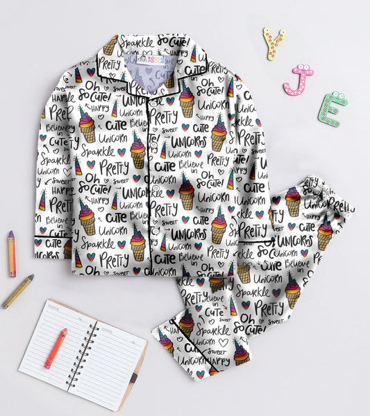 Oh So Cute Printed Girls Pure Cotton Nightsuit Set