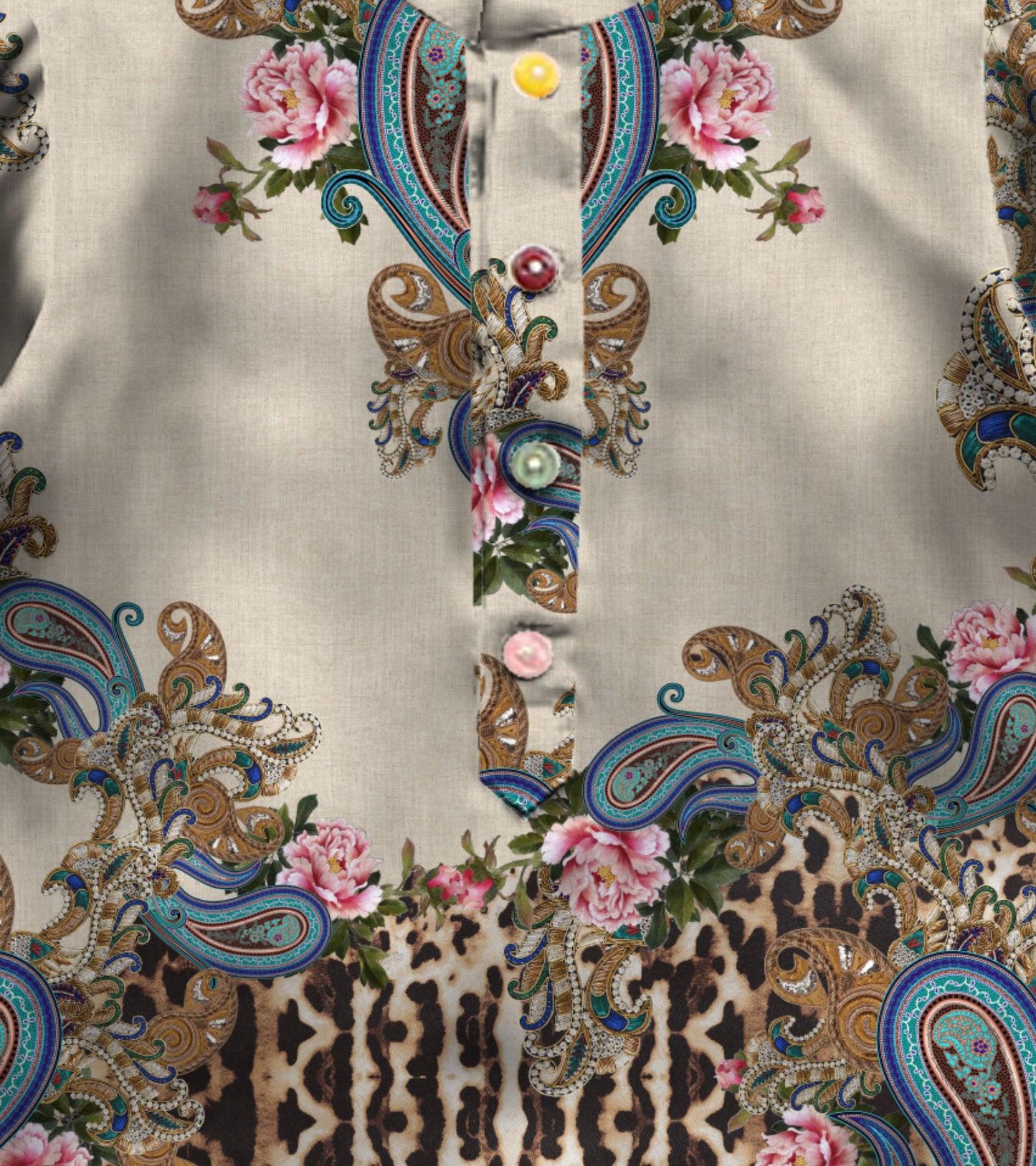 Paisly Printed Pure Cotton Kurta And Pyjama