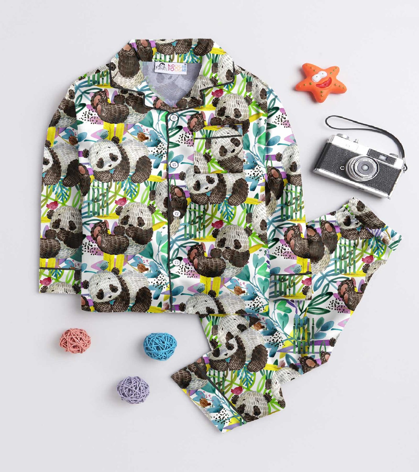 Panda Printed Nightsuit Set