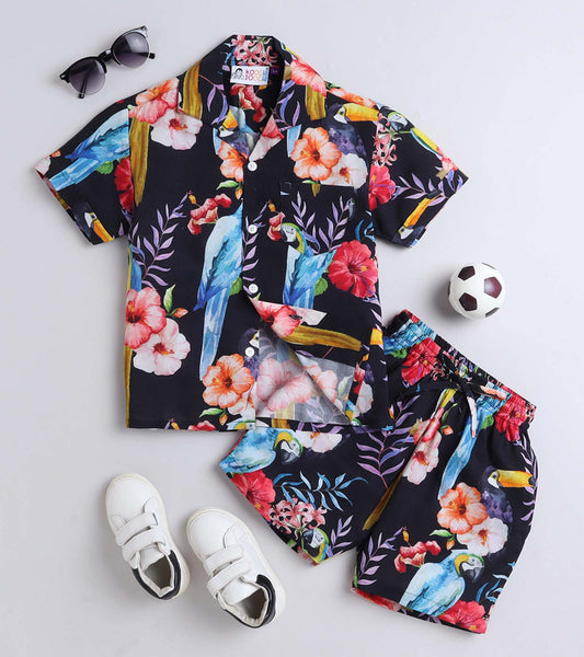 Parrot Printed Boys Co ord Set