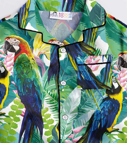 Parrot Teddy Printed Nightsuit Set