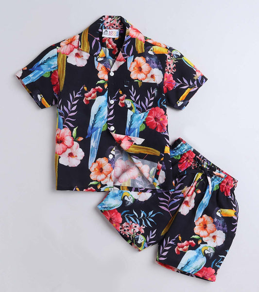Parrot Printed Boys Co ord Set