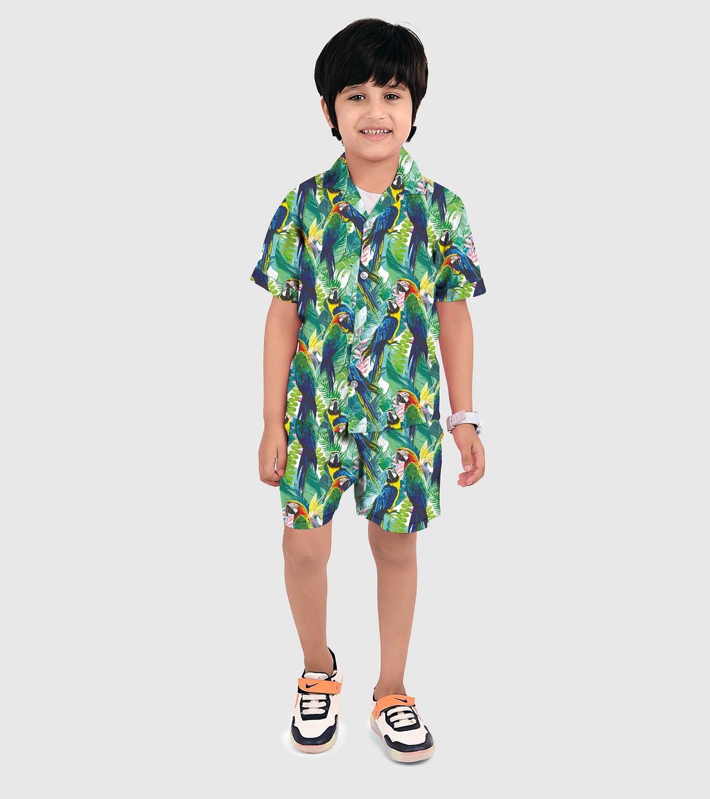 Parrot Printed Boys Co ord Set