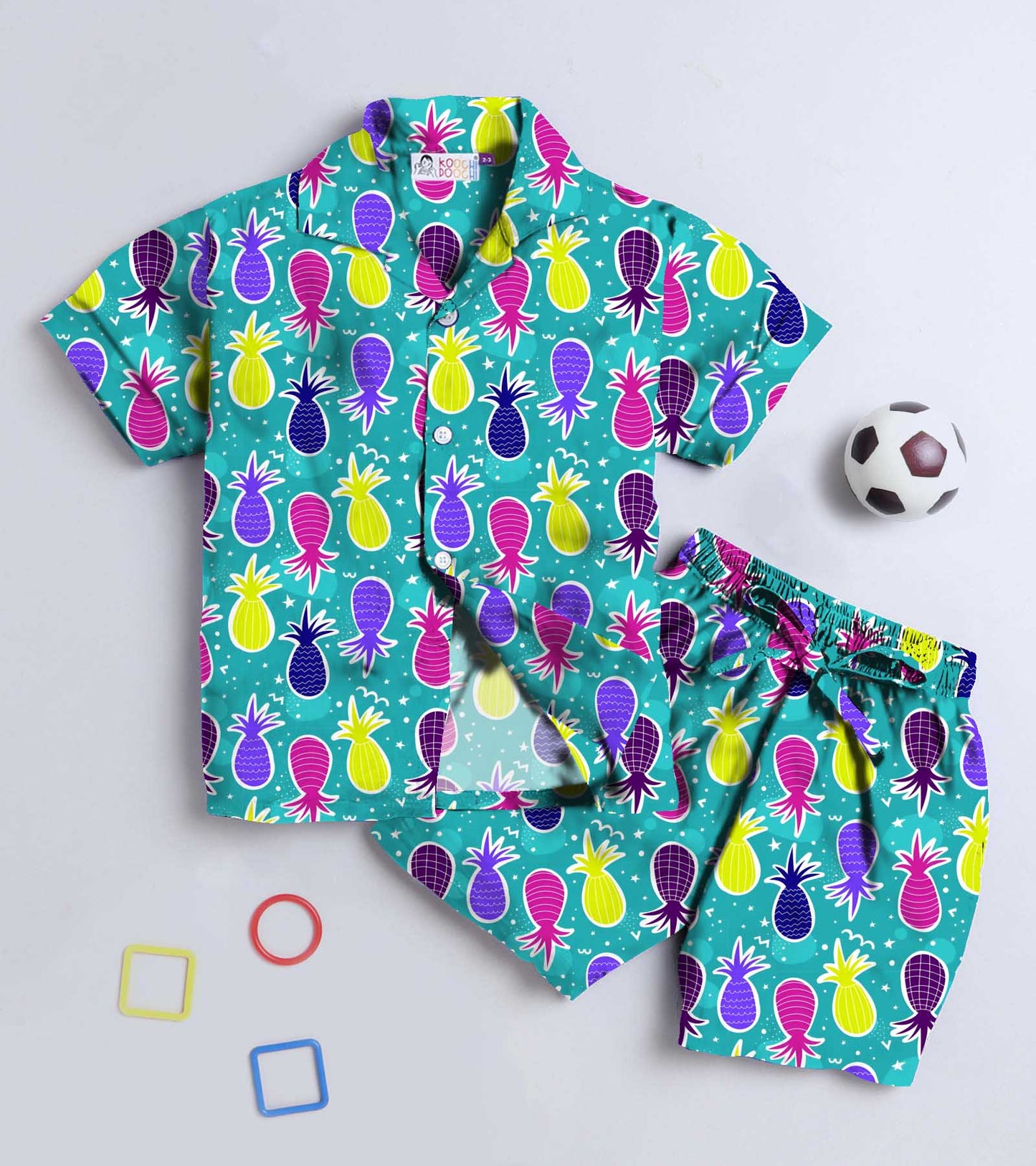 Pineapple Printed Boys Co ord Set