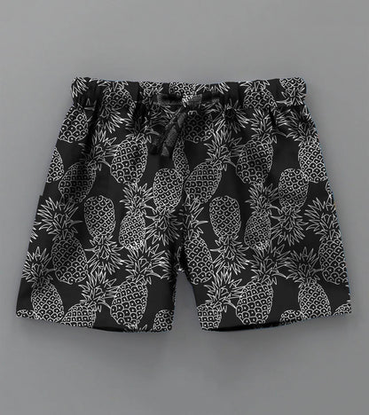 Pineapple Black Ground Printed Boys Co ord Set