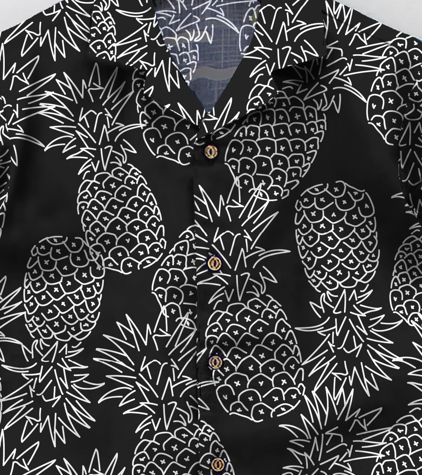 Pineapple Black Ground Printed Boys Co ord Set