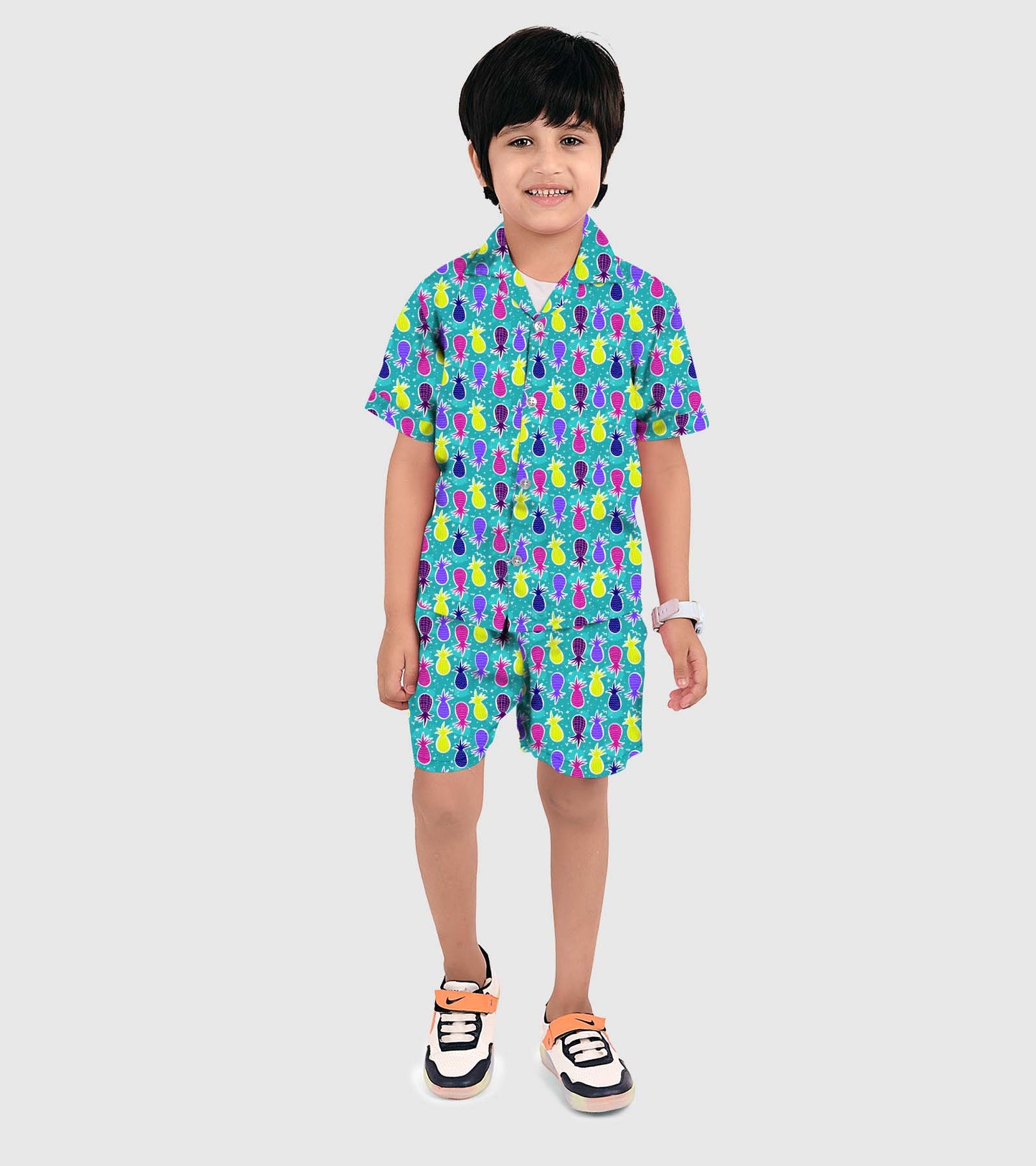 Pineapple Printed Boys Co ord Set