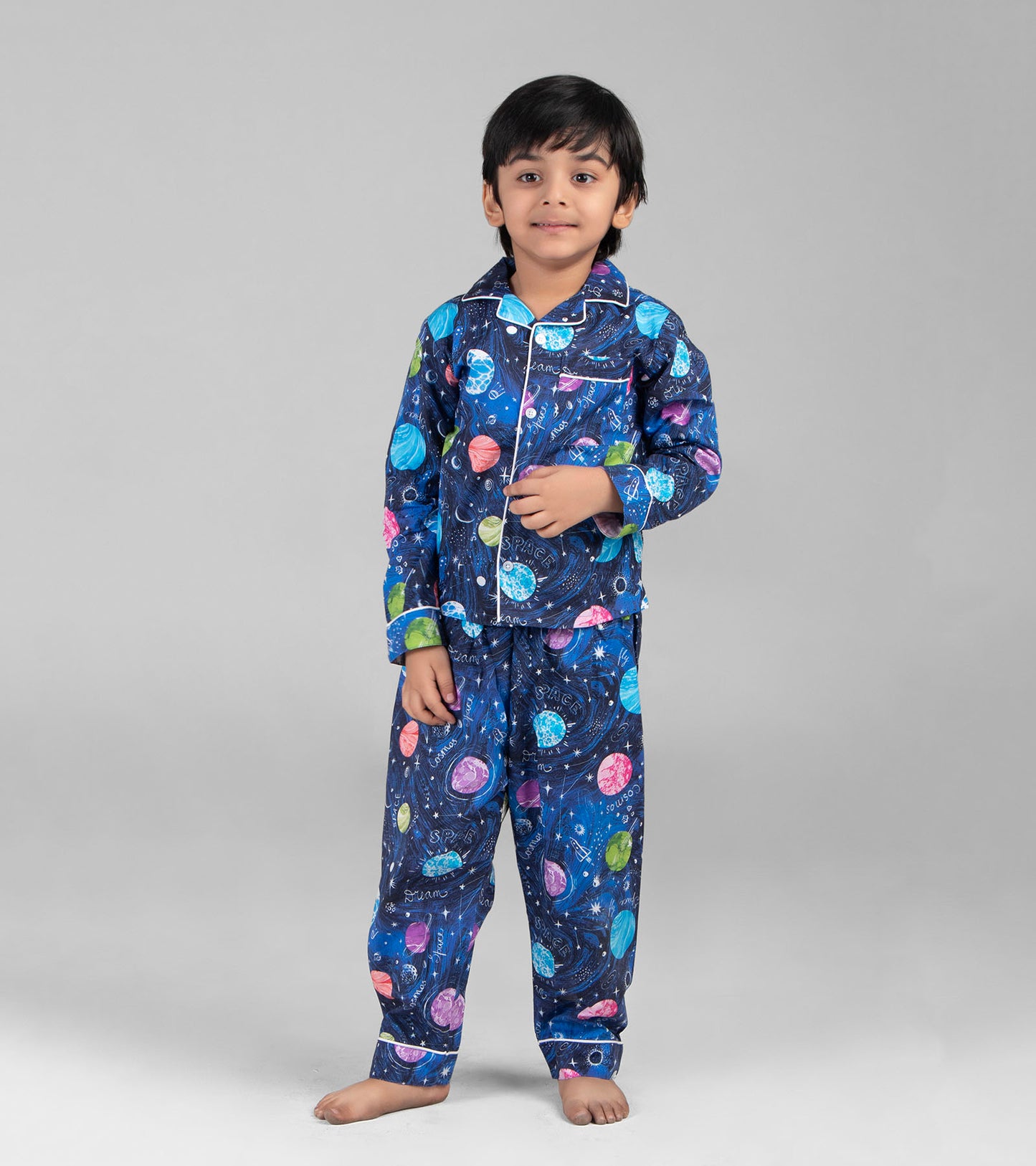 Planets Printed Night Suit Set