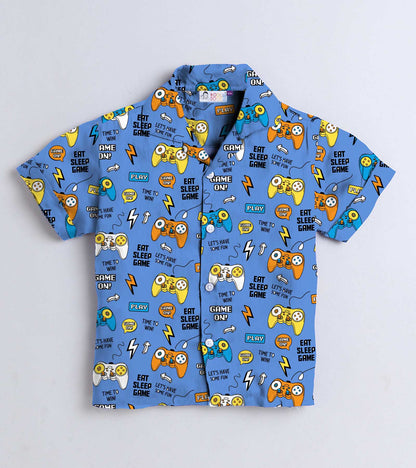 Play Game Printed Boys Co ord Set