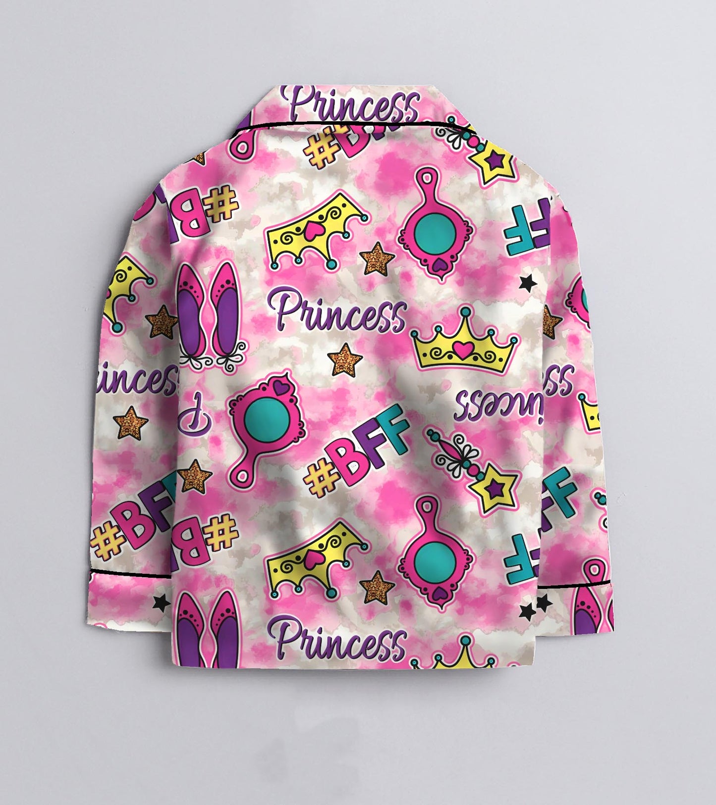 Princess Girl Printed Girls Pure Cotton Nightsuit Set